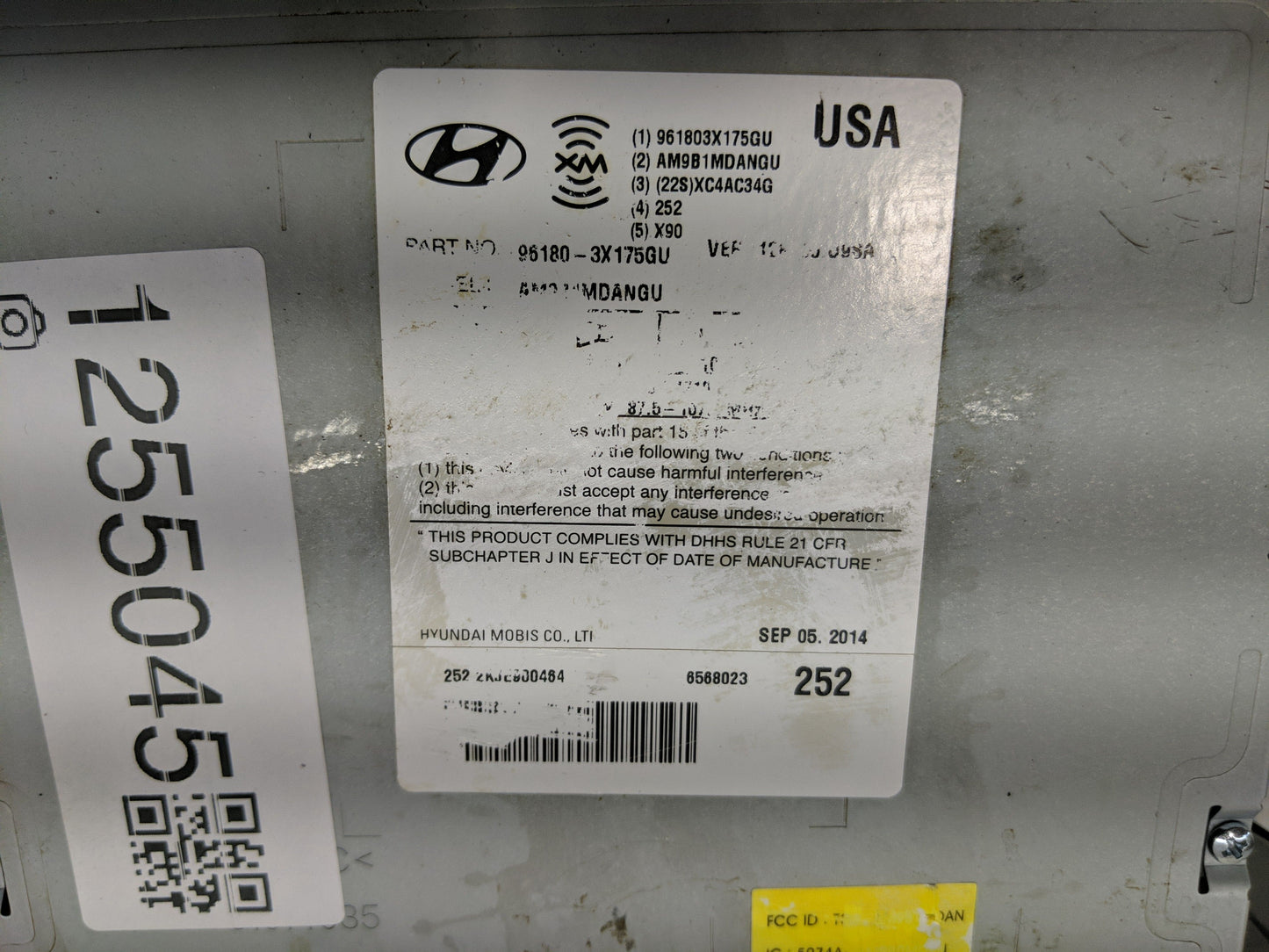 2014-2016 Hyundai Elantra Radio AM FM Cd Player Receiver Replacement P/N:96180-3X175GU Fits Fits 2014 2015 2016 OEM Used Aut
