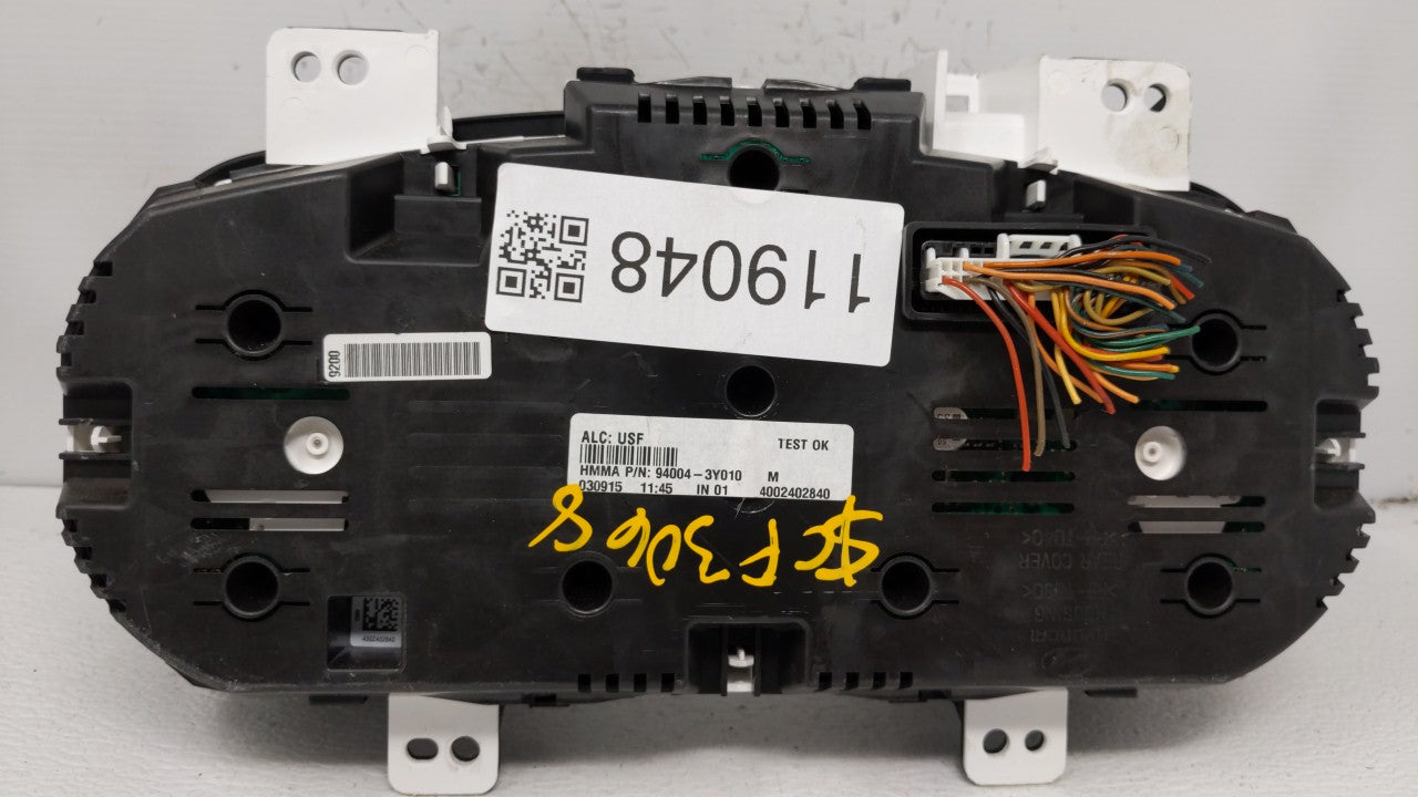 2014-2016 Hyundai Elantra Instrument Cluster Speedometer Gauges P/N:94004-3Y010 Fits Fits 2014 2015 2016 OEM Used Auto Parts