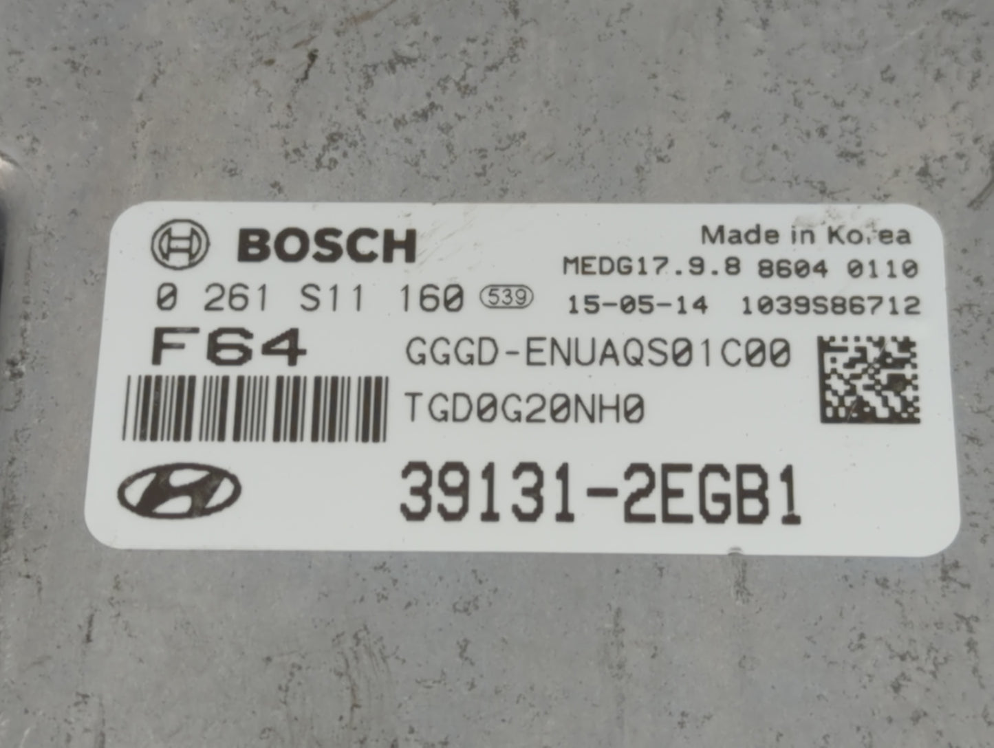 2016-2017 Hyundai Elantra PCM Engine Control Computer ECU ECM PCU OEM P/N:0 261 S11 160 39131-2EGB1 Fits Fits 2016 2017 OEM 
