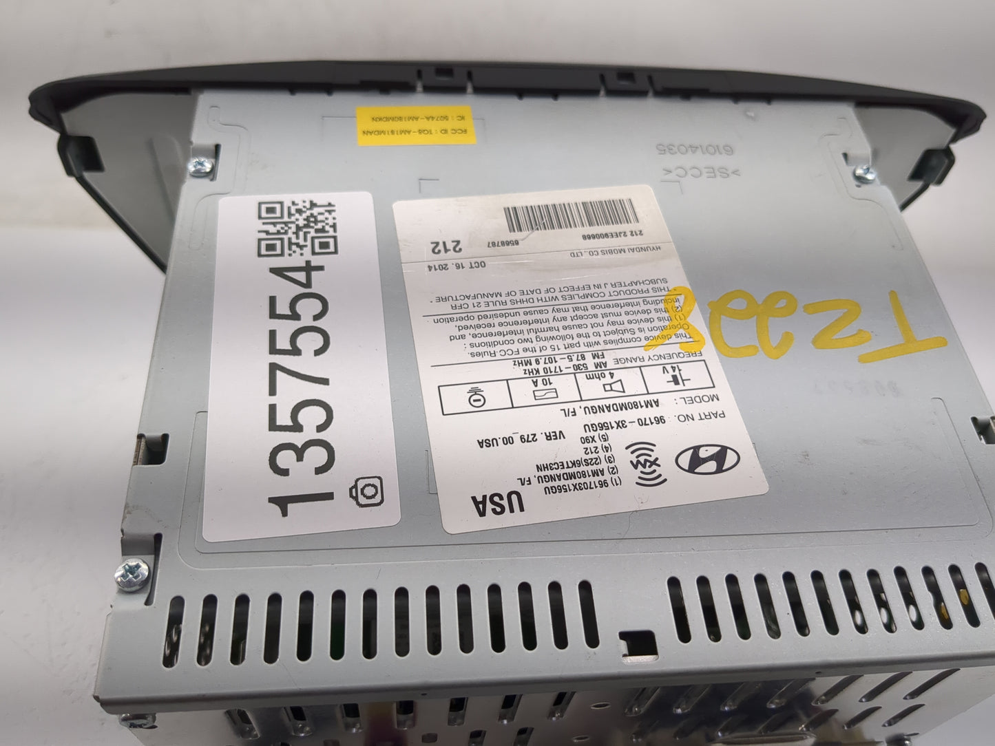 2014-2016 Hyundai Elantra Radio AM FM Cd Player Receiver Replacement P/N:96170-3X156GU Fits Fits 2014 2015 2016 OEM Used Aut