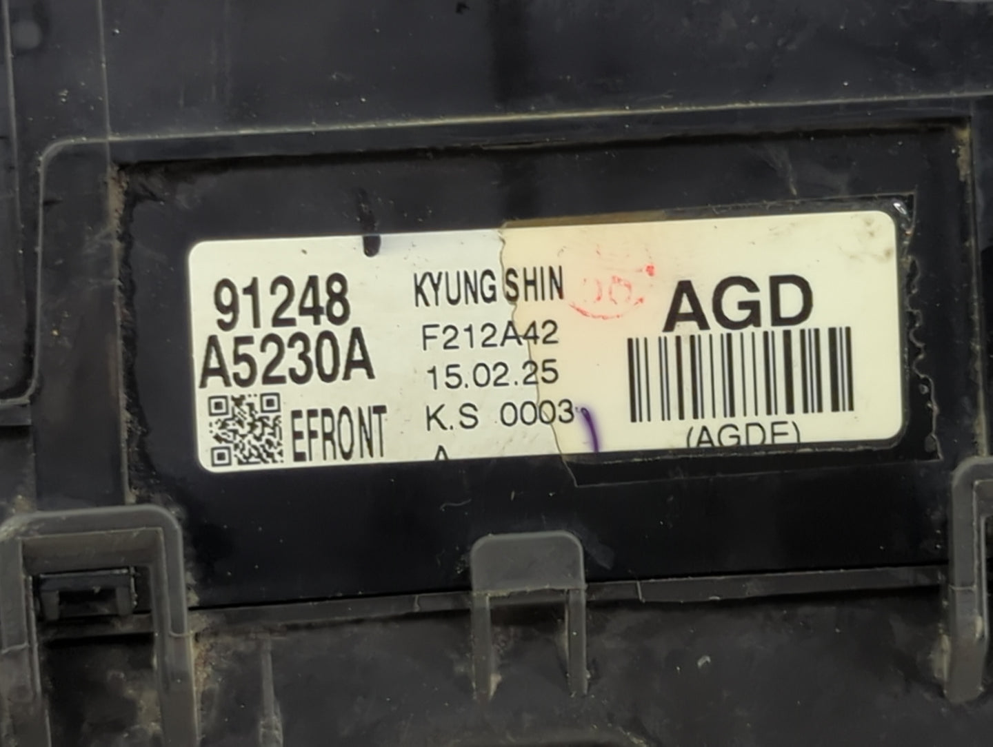 2016-2017 Hyundai Elantra Fusebox Fuse Box Panel Relay Module P/N:91248 A5230A 91950-A5742 Fits Fits 2016 2017 OEM Used Auto