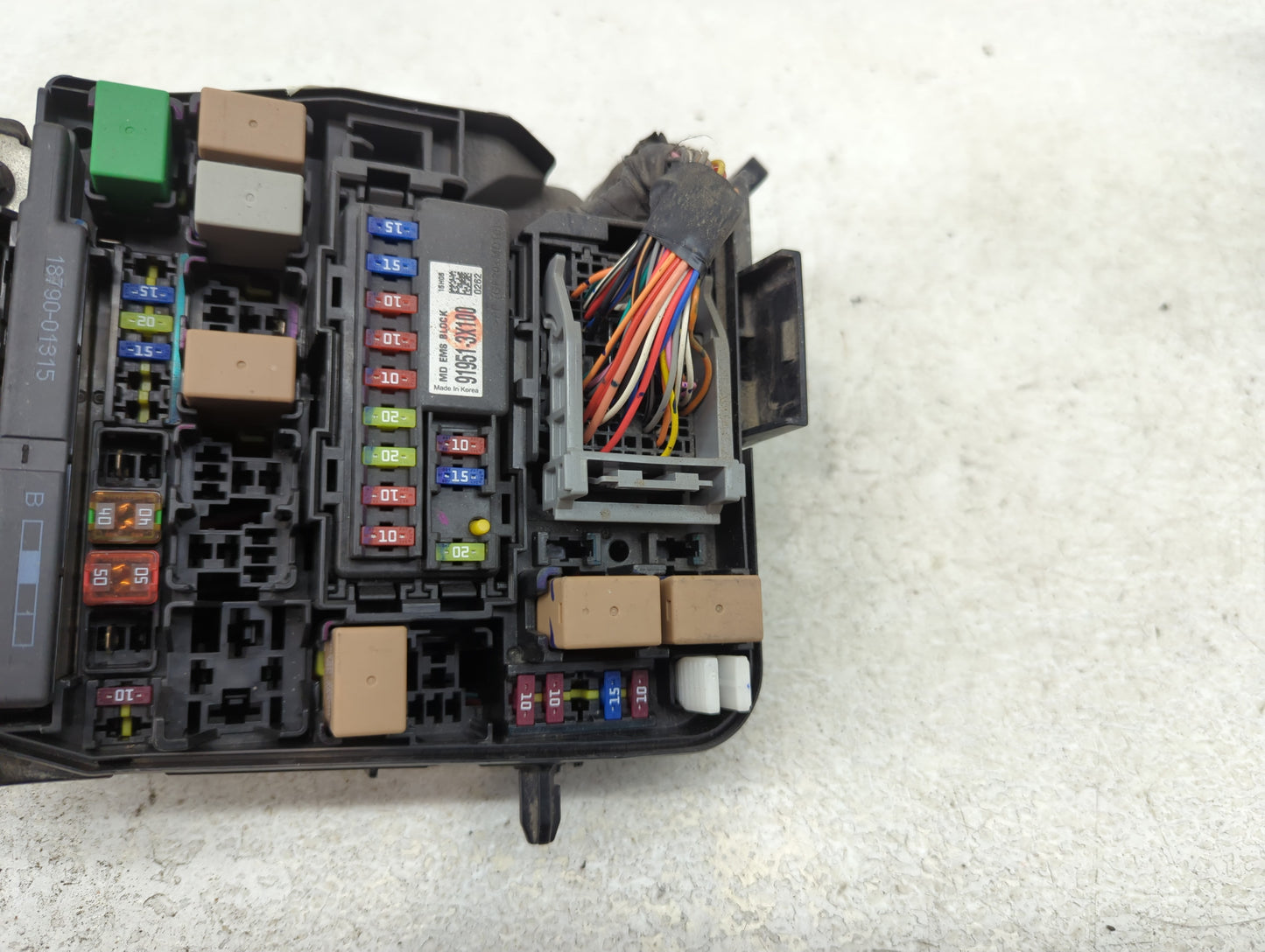 2014-2016 Hyundai Elantra Fusebox Fuse Box Panel Relay Module P/N:1509100135 Fits Fits 2014 2015 2016 OEM Used Auto Parts - 