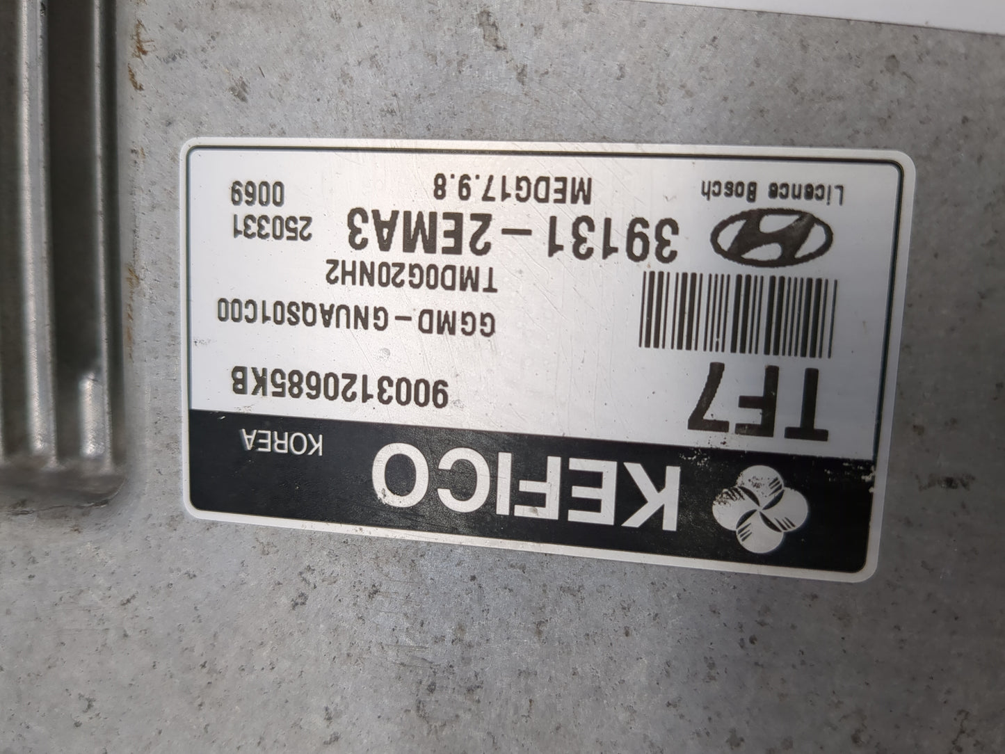 2014-2016 Hyundai Elantra PCM Engine Control Computer ECU ECM PCU OEM P/N:39131-2EMA3 9003120685KB Fits Fits 2014 2015 2016 
