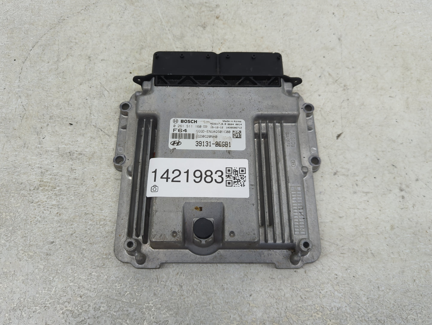 2016-2017 Hyundai Elantra PCM Engine Control Computer ECU ECM PCU OEM P/N:0 261 S11 160 39131-2EGB1 Fits Fits 2016 2017 OEM 