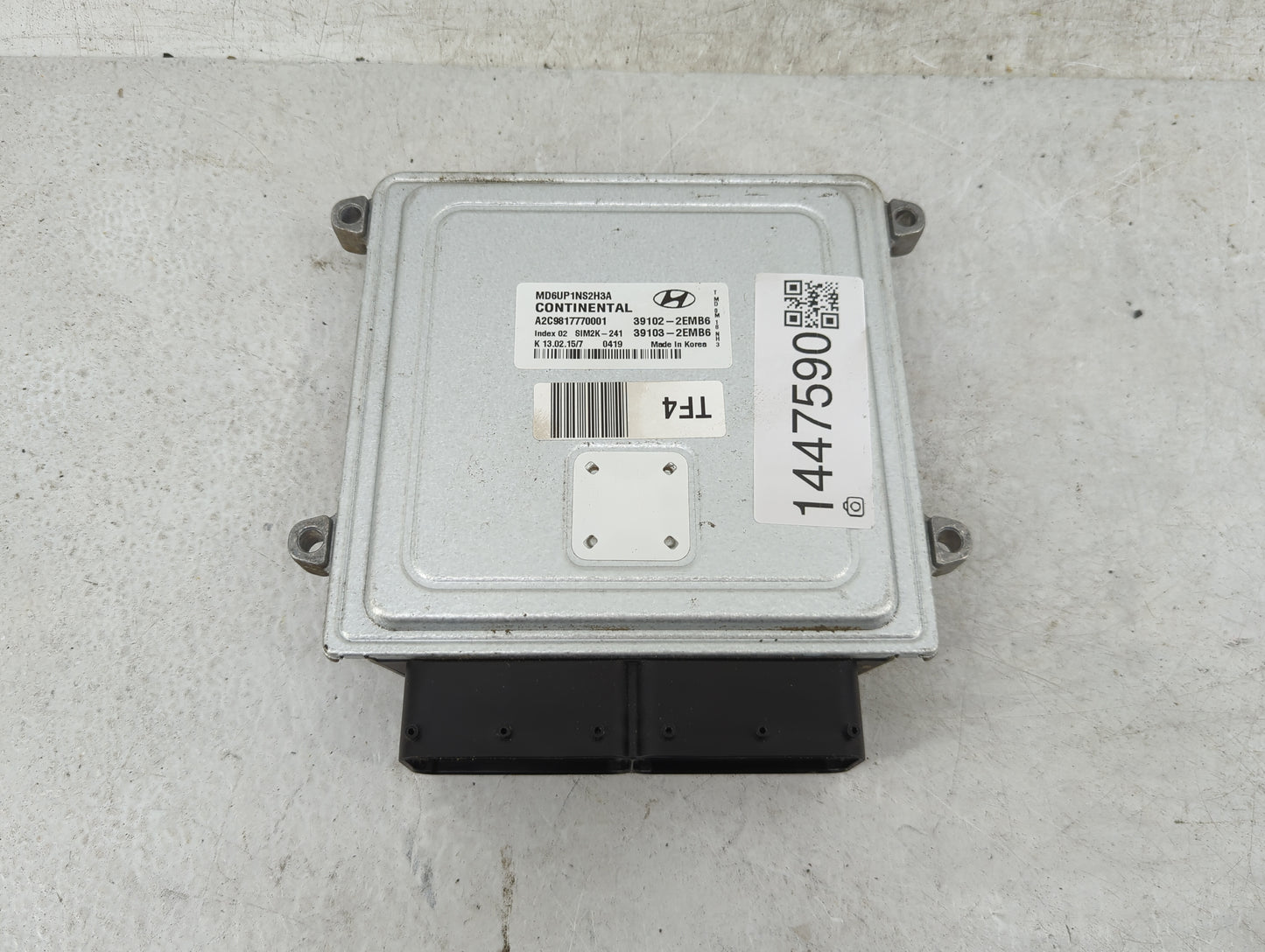 2014-2016 Hyundai Elantra PCM Engine Control Computer ECU ECM PCU OEM P/N:MD6UP1NS2H3A A2C9817770001 Fits Fits 2014 2015 201