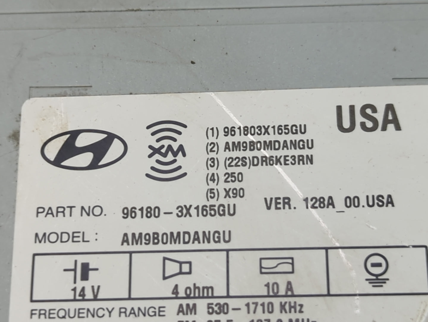 2014-2016 Hyundai Elantra Radio AM FM Cd Player Receiver Replacement P/N:961803X165GU AM9B0MDANGU Fits Fits 2014 2015 2016 O