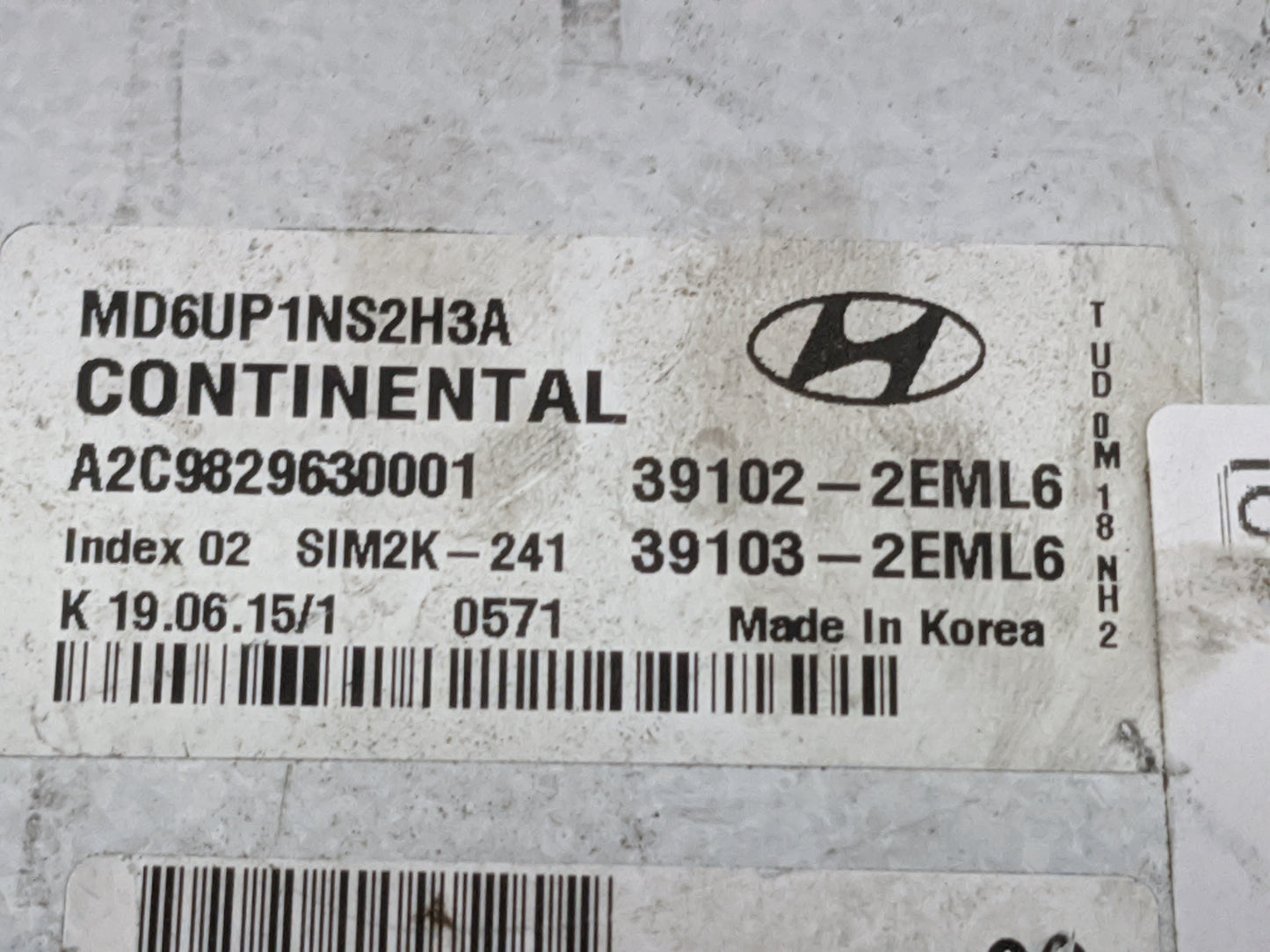 2014-2016 Hyundai Elantra PCM Engine Control Computer ECU ECM PCU OEM P/N:MD6UP1NS2H3A A2C9829630001 Fits Fits 2014 2015 201