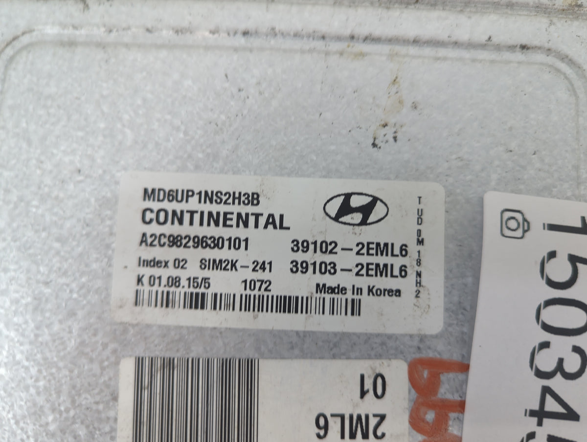 2014-2016 Hyundai Elantra PCM Engine Control Computer ECU ECM PCU OEM P/N:39102-2EML6 39103-2EML6 Fits Fits 2014 2015 2016 O