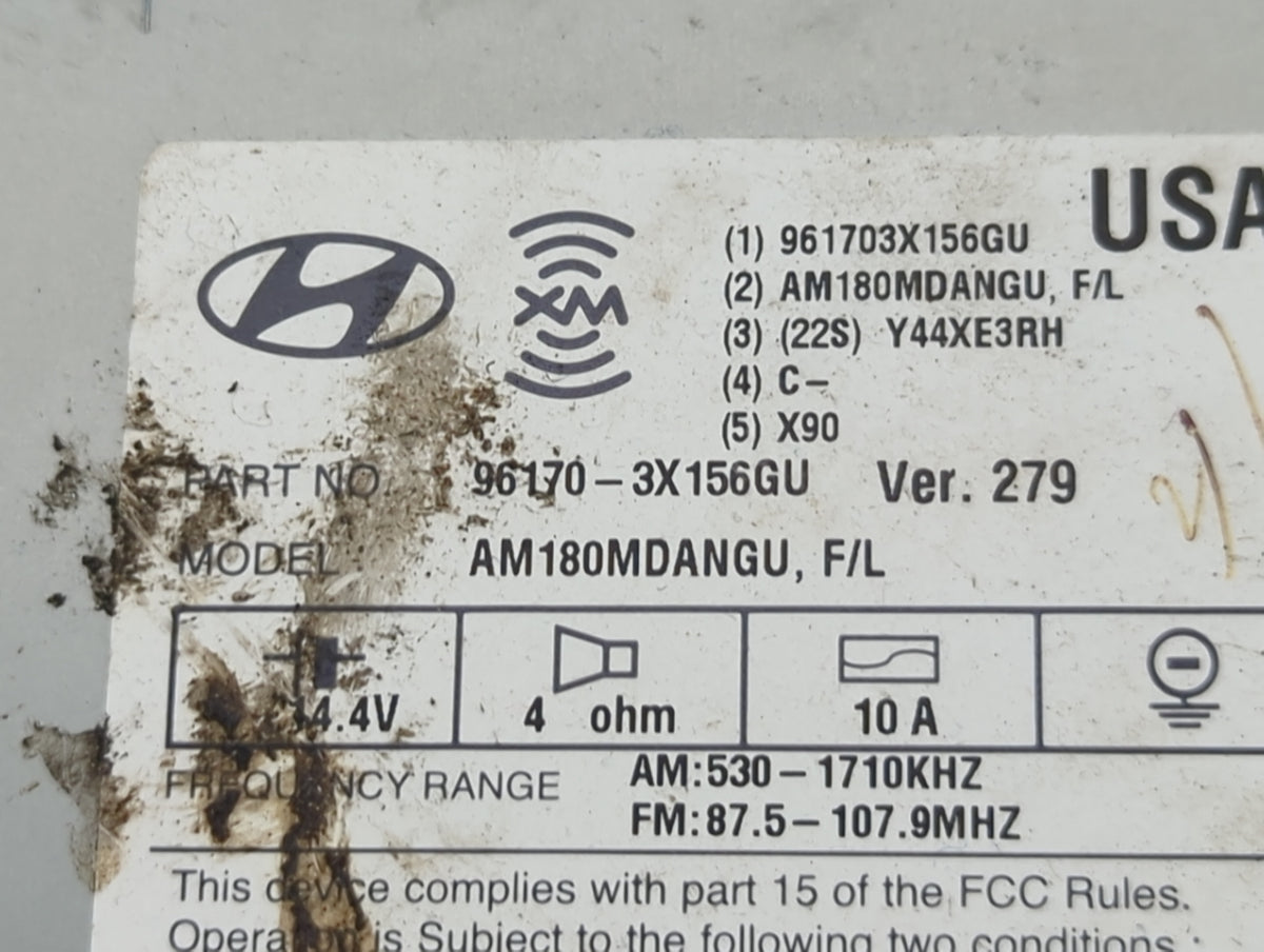 2014-2016 Hyundai Elantra Radio AM FM Cd Player Receiver Replacement P/N:961703X156GU AM180MDANGU Fits Fits 2014 2015 2016 O
