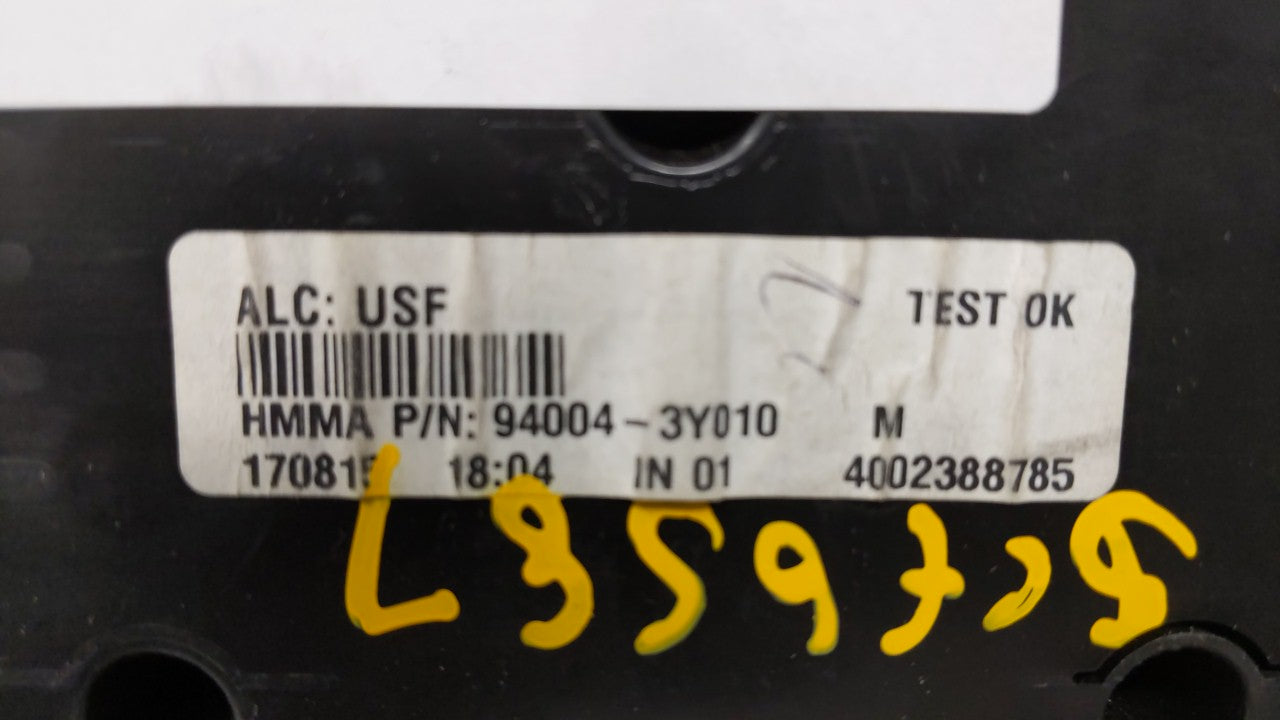 2014-2016 Hyundai Elantra Instrument Cluster Speedometer Gauges P/N:94004-3Y010 Fits Fits 2014 2015 2016 OEM Used Auto Parts