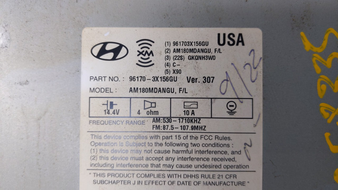 2014-2016 Hyundai Elantra Am Fm Cd Player Radio Receiver - Oemusedautoparts1.com