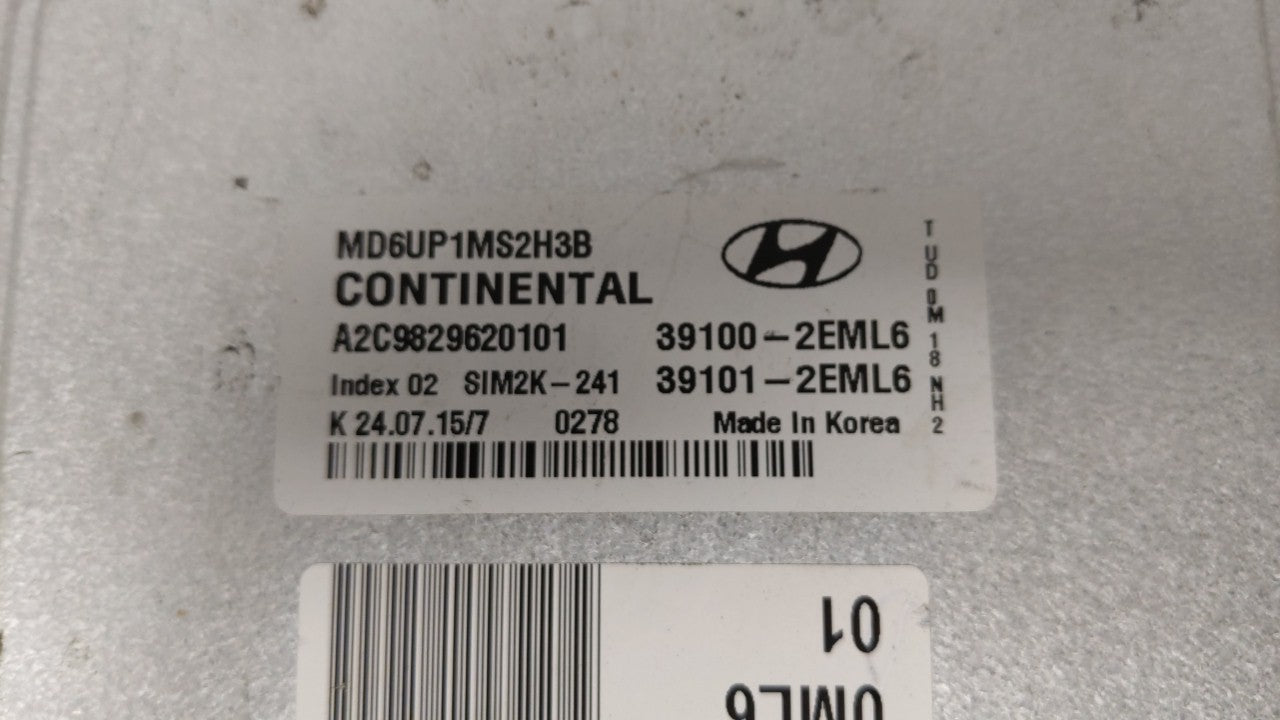 2014-2016 Hyundai Elantra PCM Engine Control Computer ECU ECM PCU OEM P/N:39102-2EML6 39103-2EML6 Fits Fits 2014 2015 2016 O