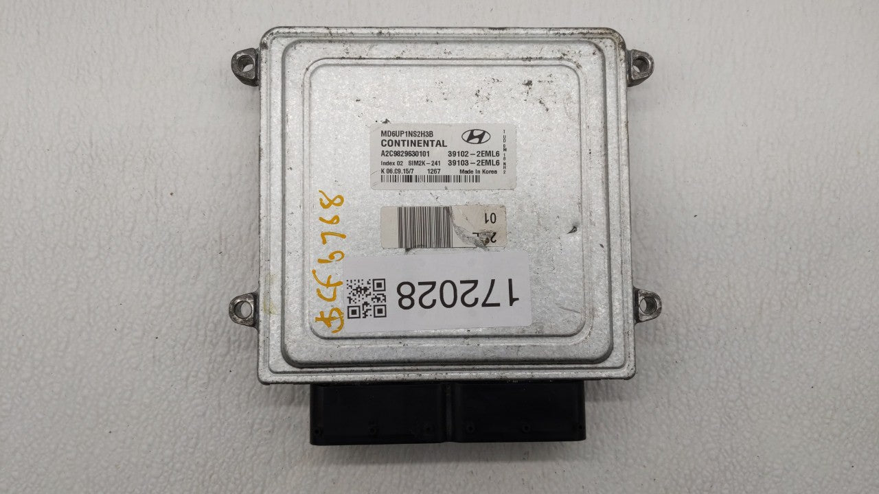 2014-2016 Hyundai Elantra PCM Engine Control Computer ECU ECM PCU OEM P/N:39102-2EML6 39103-2EML6 Fits Fits 2014 2015 2016 O