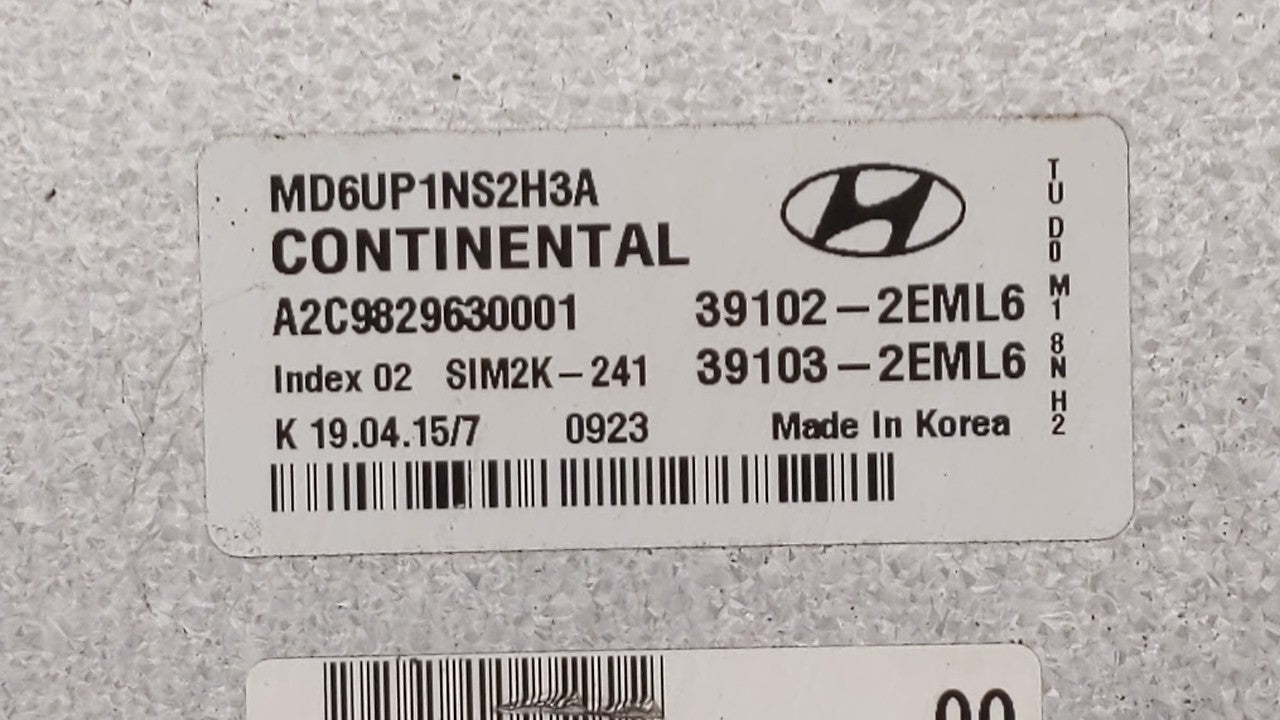 2014-2016 Hyundai Elantra PCM Engine Control Computer ECU ECM PCU OEM P/N:39102-2EML6 39103-2EML6 Fits Fits 2014 2015 2016 O