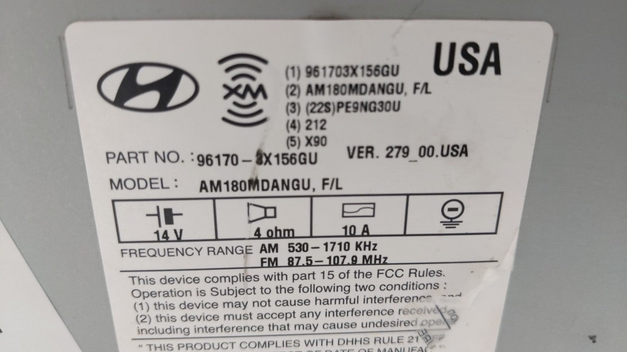 2014-2016 Hyundai Elantra Am Fm Cd Player Radio Receiver - Oemusedautoparts1.com