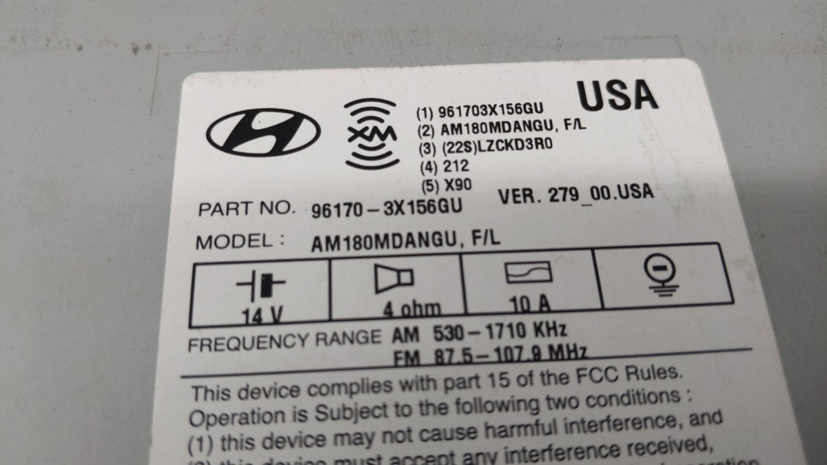 2014-2016 Hyundai Elantra Am Fm Cd Player Radio Receiver 214791 - Oemusedautoparts1.com