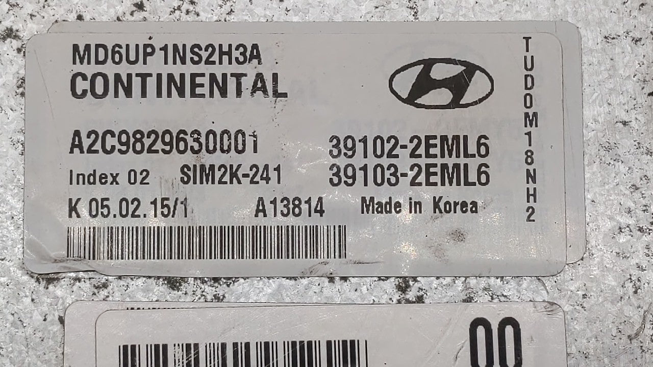 2014-2016 Hyundai Elantra PCM Engine Control Computer ECU ECM PCU OEM P/N:39102-2EML6 39103-2EML6 Fits Fits 2014 2015 2016 O