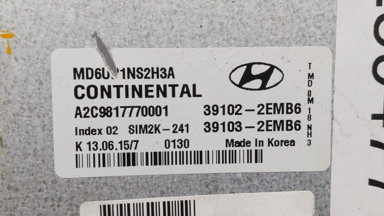 2014-2016 Hyundai Elantra PCM Engine Control Computer ECU ECM PCU OEM P/N:39103-2EMW5 39102-2EMW5 Fits Fits 2014 2015 2016 O