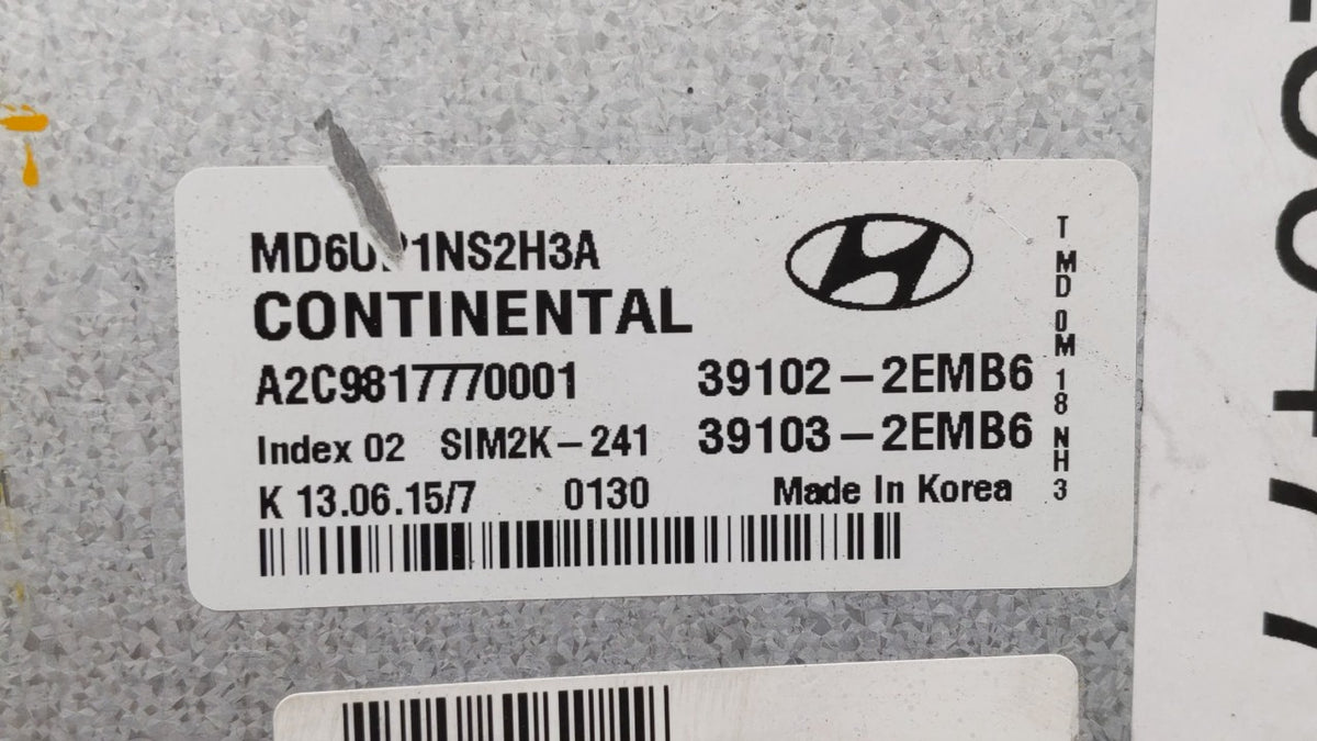 2014-2016 Hyundai Elantra PCM Engine Control Computer ECU ECM PCU OEM P/N:39103-2EMW5 39102-2EMW5, 39102-2EMB6 Fits 2014 201
