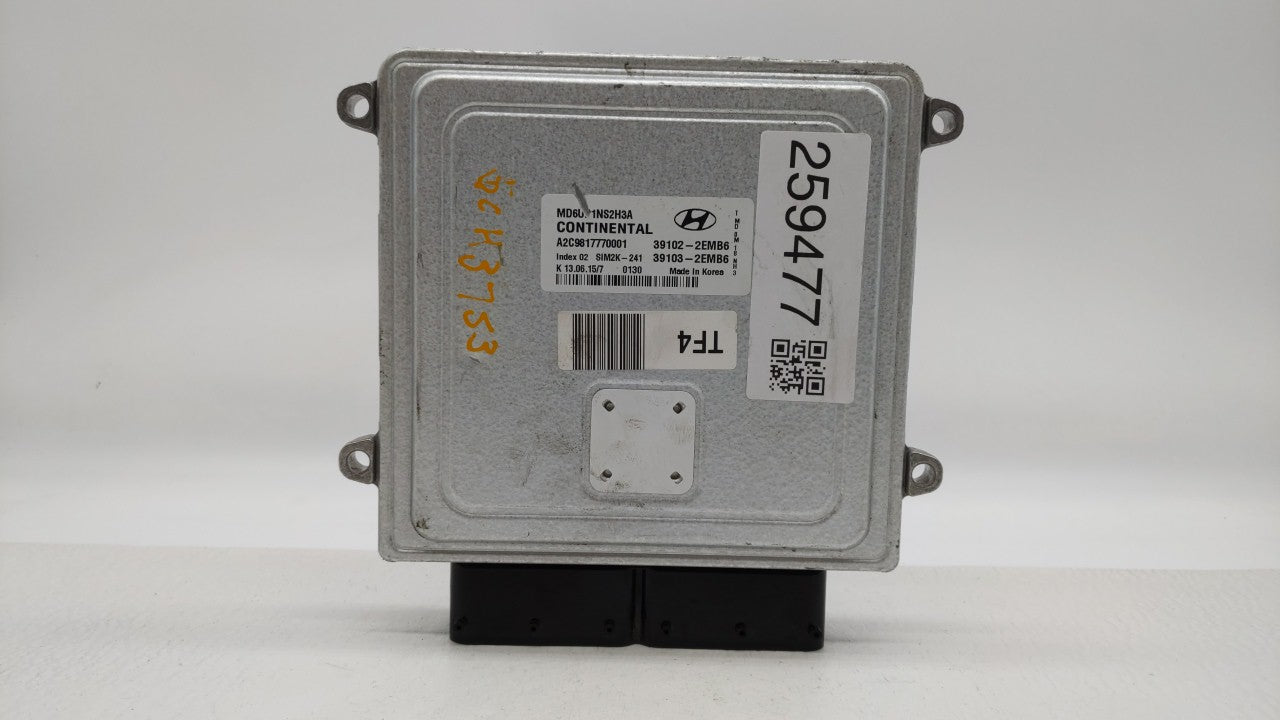 2014-2016 Hyundai Elantra PCM Engine Control Computer ECU ECM PCU OEM P/N:39103-2EMW5 39102-2EMW5 Fits Fits 2014 2015 2016 O