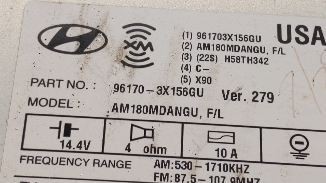 2014-2016 Hyundai Elantra Am Fm Cd Player Radio Receiver - Oemusedautoparts1.com