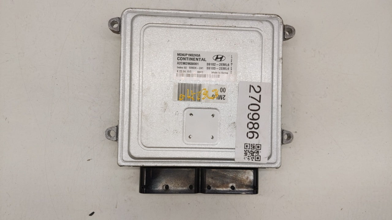 2014-2016 Hyundai Elantra PCM Engine Control Computer ECU ECM PCU OEM P/N:39102-2EML6 39103-2EML6 Fits Fits 2014 2015 2016 O