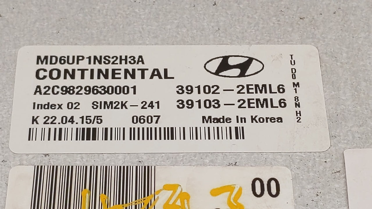 2014-2016 Hyundai Elantra PCM Engine Control Computer ECU ECM PCU OEM P/N:39102-2EML6 39103-2EML6 Fits Fits 2014 2015 2016 O