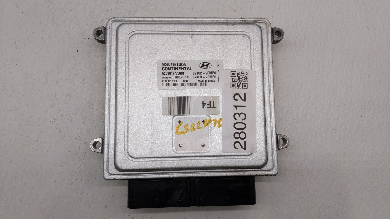 2014-2016 Hyundai Elantra PCM Engine Control Computer ECU ECM PCU OEM P/N:39103-2EMW5 39102-2EMW5 Fits Fits 2014 2015 2016 O