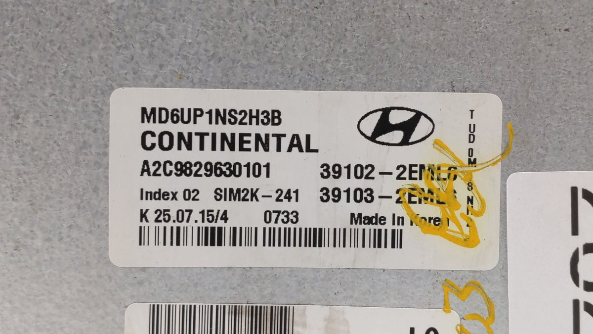 2014-2016 Hyundai Elantra PCM Engine Control Computer ECU ECM PCU OEM P/N:39102-2EML6 39103-2EML6, 39102-2EML4 Fits 2014 201