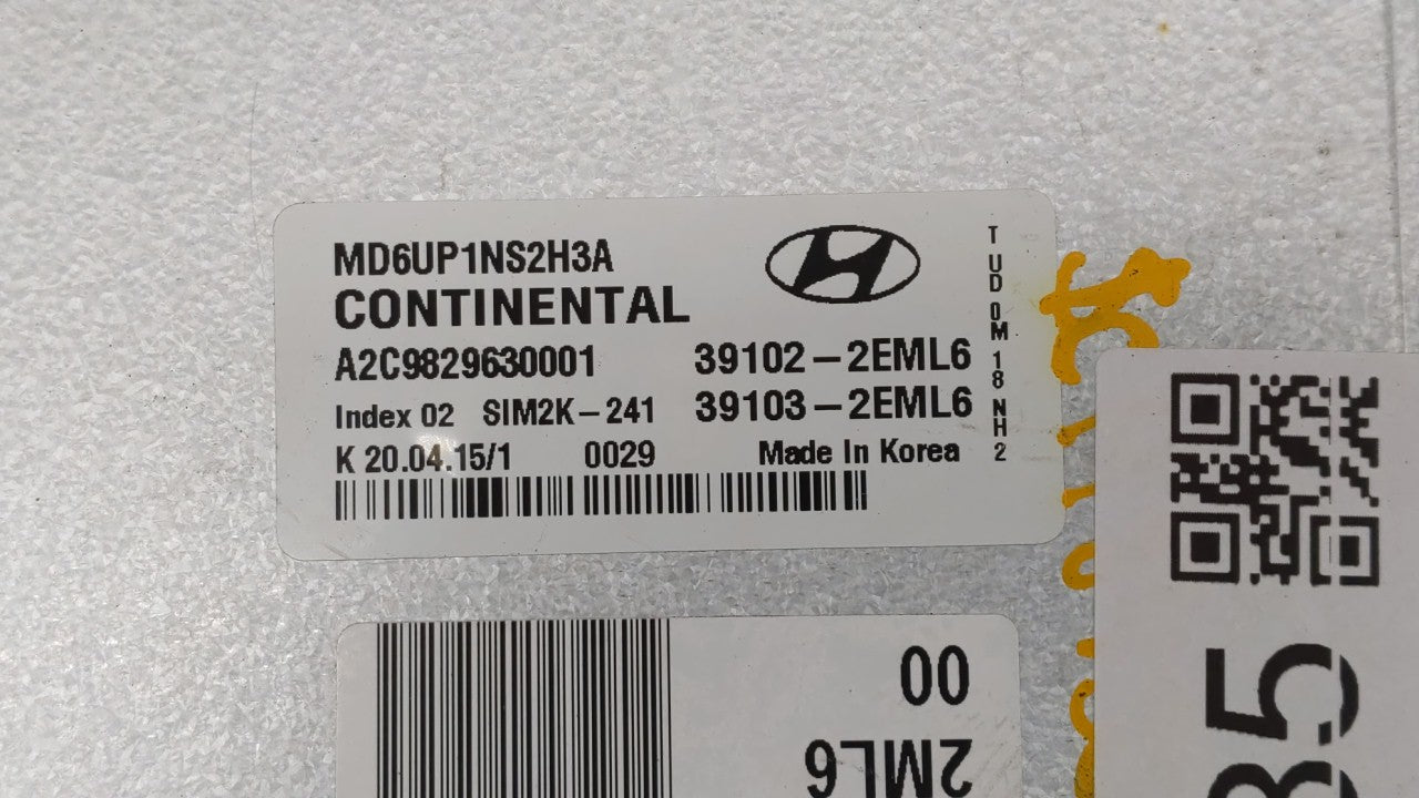 2014-2016 Hyundai Elantra PCM Engine Control Computer ECU ECM PCU OEM P/N:39102-2EML6 39103-2EML6 Fits Fits 2014 2015 2016 O