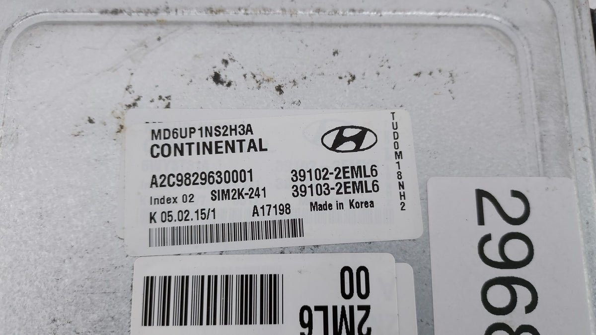 2014-2016 Hyundai Elantra PCM Engine Control Computer ECU ECM PCU OEM P/N:39103-2EML5 39102-2EML5, 39103-2EML6 Fits 2014 201