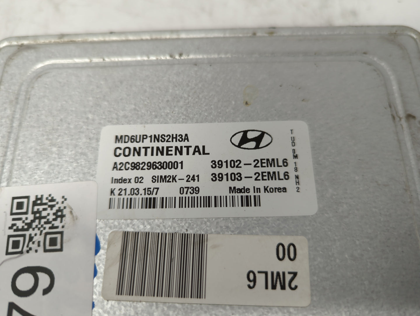2014-2016 Hyundai Elantra PCM Engine Control Computer ECU ECM PCU OEM P/N:39103-2EML6 39102-2EML6 Fits Fits 2014 2015 2016 O