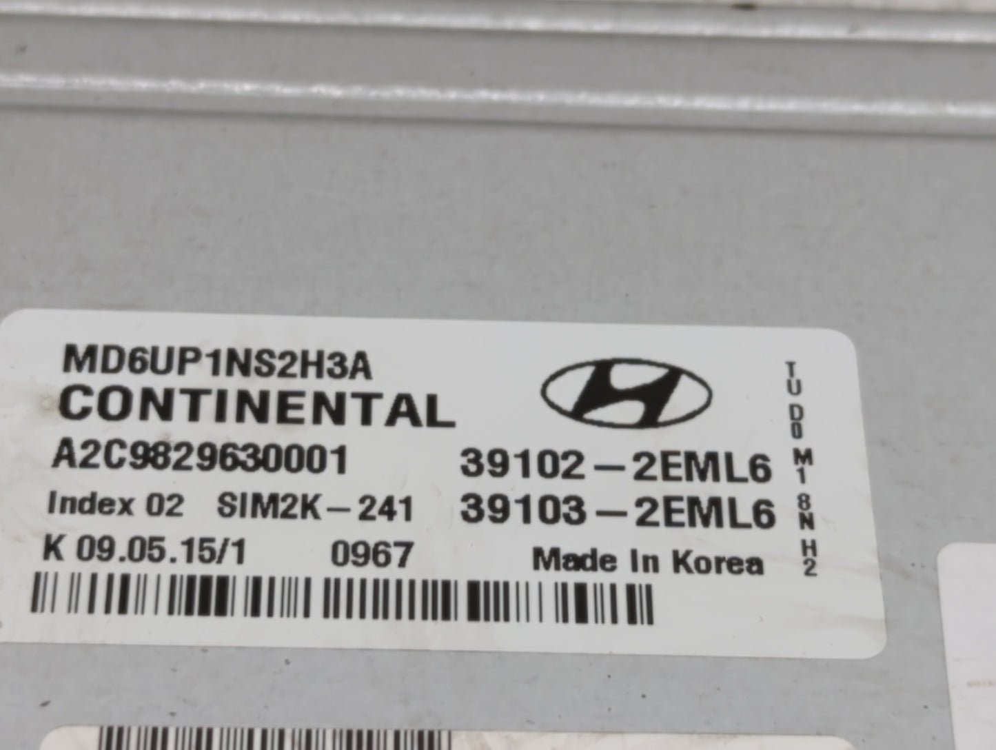 2014-2016 Hyundai Elantra PCM Engine Control Computer ECU ECM PCU OEM P/N:39103-2EML5 39102-2EML5 Fits Fits 2014 2015 2016 O