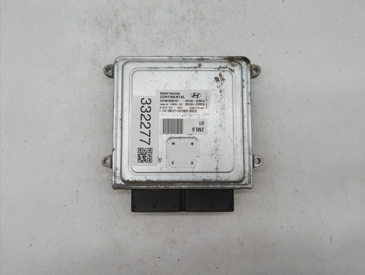 2015-2016 Hyundai Elantra PCM Engine Control Computer ECU ECM PCU OEM P/N:39100-2EML6 39101-2EML6 Fits 2015 2016 OEM Used Au