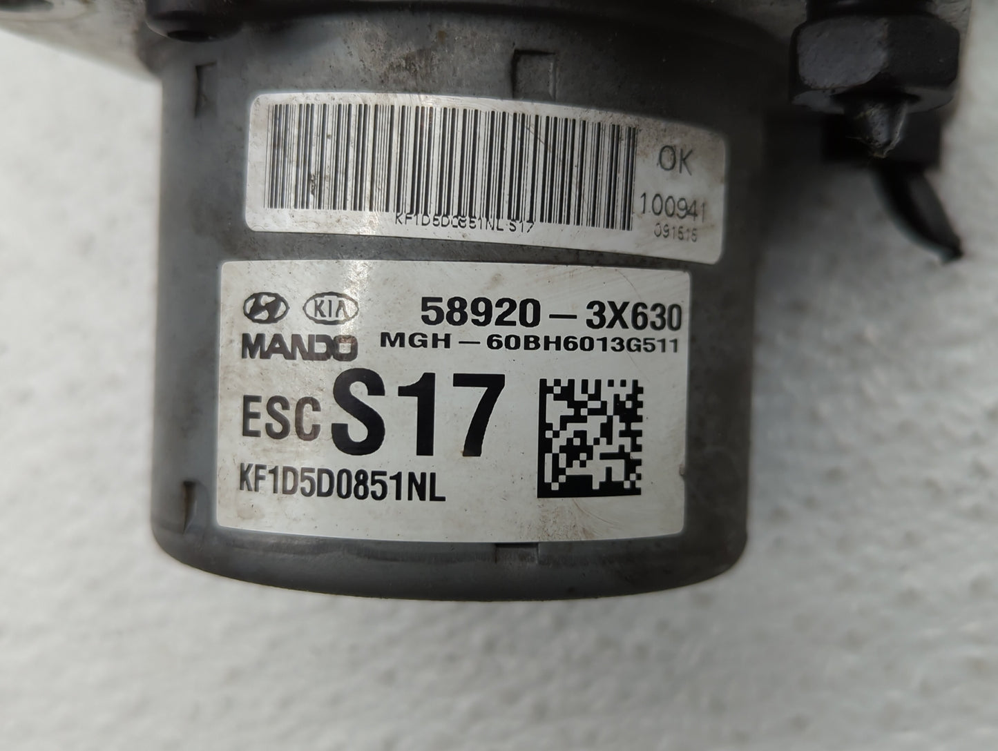 2014-2016 Hyundai Elantra ABS Pump Control Module Replacement P/N:BE6003G510 58920-3X630 Fits Fits 2014 2015 2016 OEM Used A