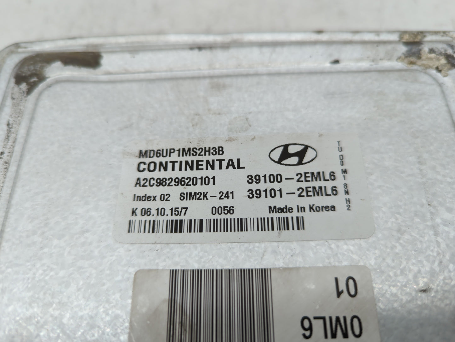 2014-2016 Hyundai Elantra PCM Engine Control Computer ECU ECM PCU OEM P/N:39100-2EML6 39102-2EMB5 Fits Fits 2014 2015 2016 O