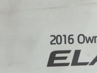 2016 Hyundai Elantra Owners Manual Book Guide OEM Used Auto Parts - Oemusedautoparts1.com