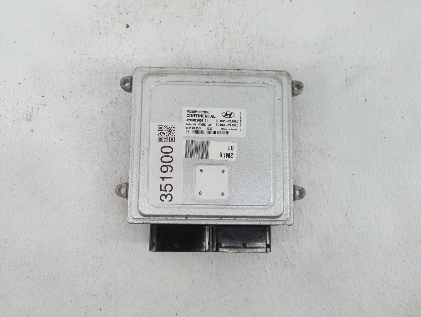 2014-2016 Hyundai Elantra PCM Engine Control Computer ECU ECM PCU OEM P/N:39103-2EML5 39102-2EML5 Fits Fits 2014 2015 2016 O