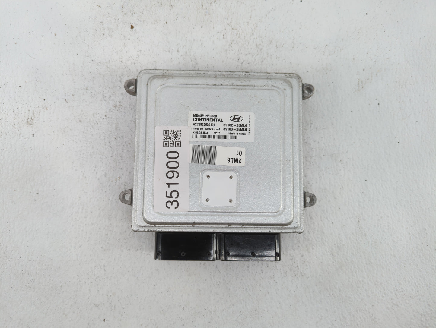 2014-2016 Hyundai Elantra PCM Engine Control Computer ECU ECM PCU OEM P/N:39103-2EML5 39102-2EML5 Fits Fits 2014 2015 2016 O