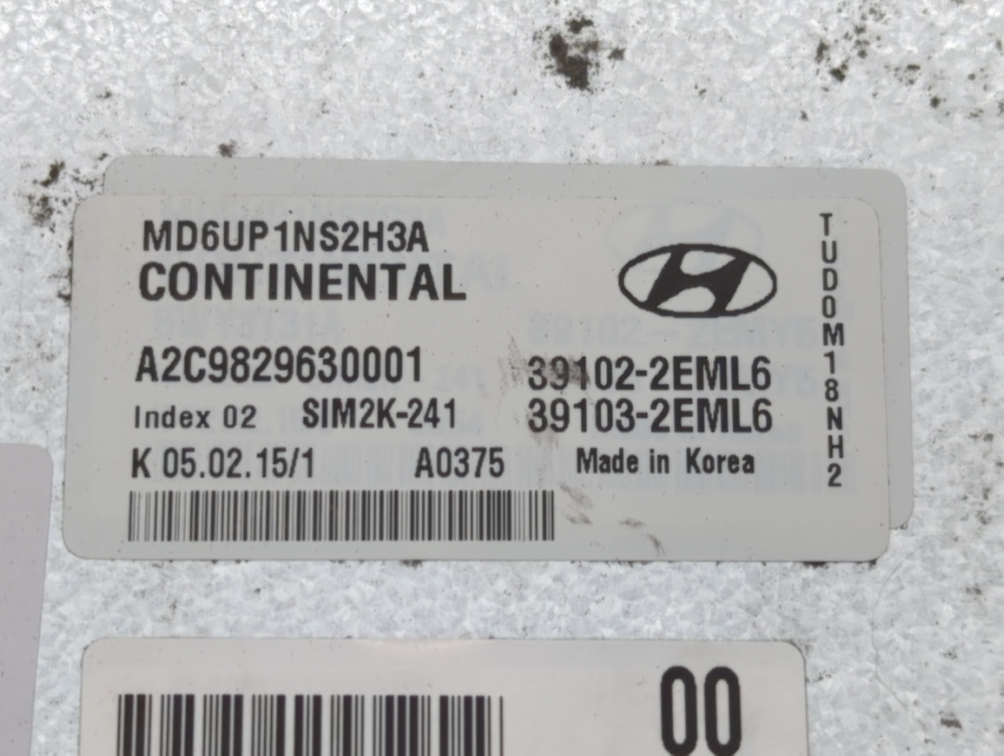 2014-2016 Hyundai Elantra PCM Engine Control Computer ECU ECM PCU OEM P/N:39103-2EML5 39102-2EML5 Fits Fits 2014 2015 2016 O