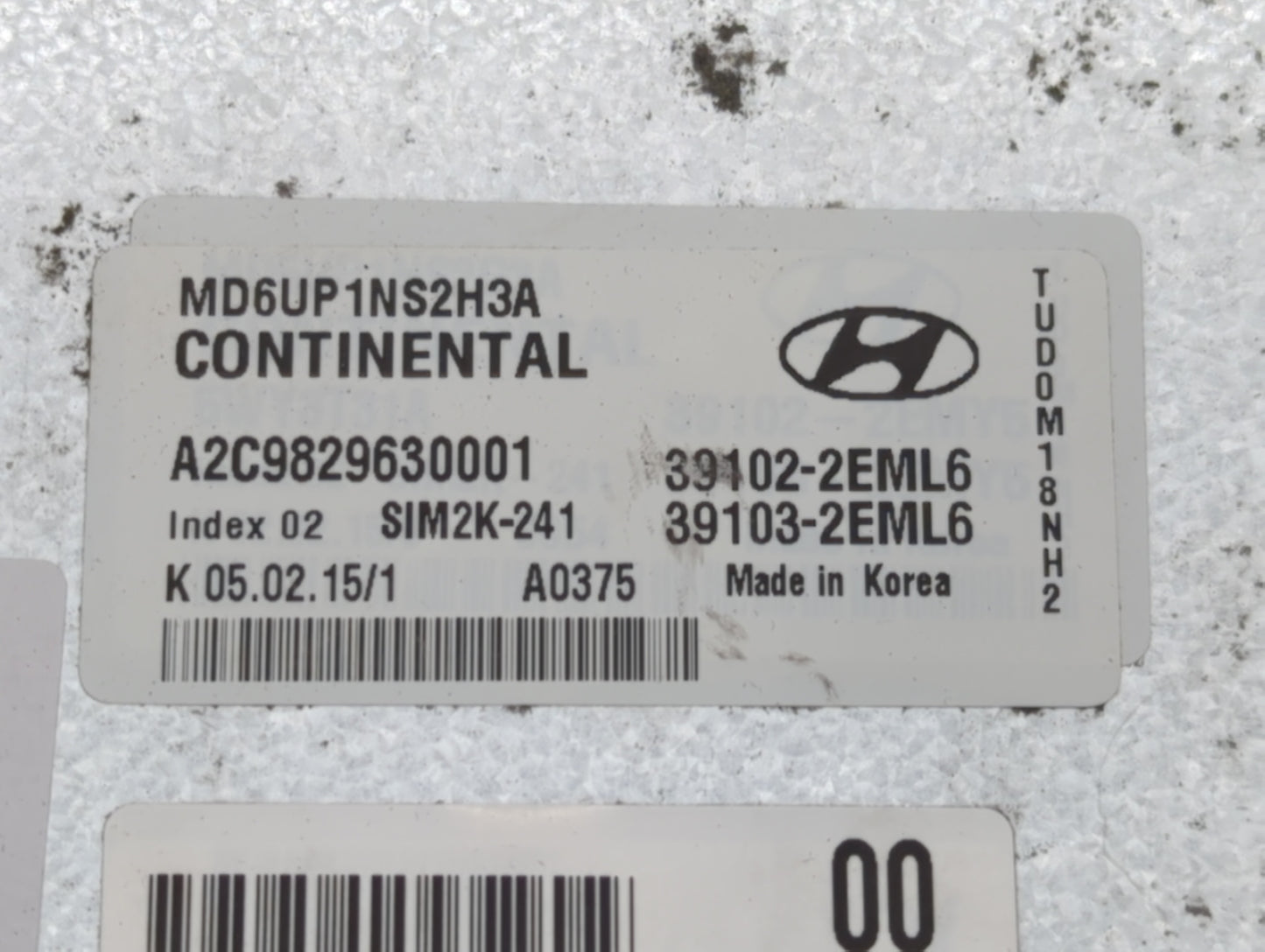2014-2016 Hyundai Elantra PCM Engine Control Computer ECU ECM PCU OEM P/N:39103-2EML5 39102-2EML5 Fits Fits 2014 2015 2016 O