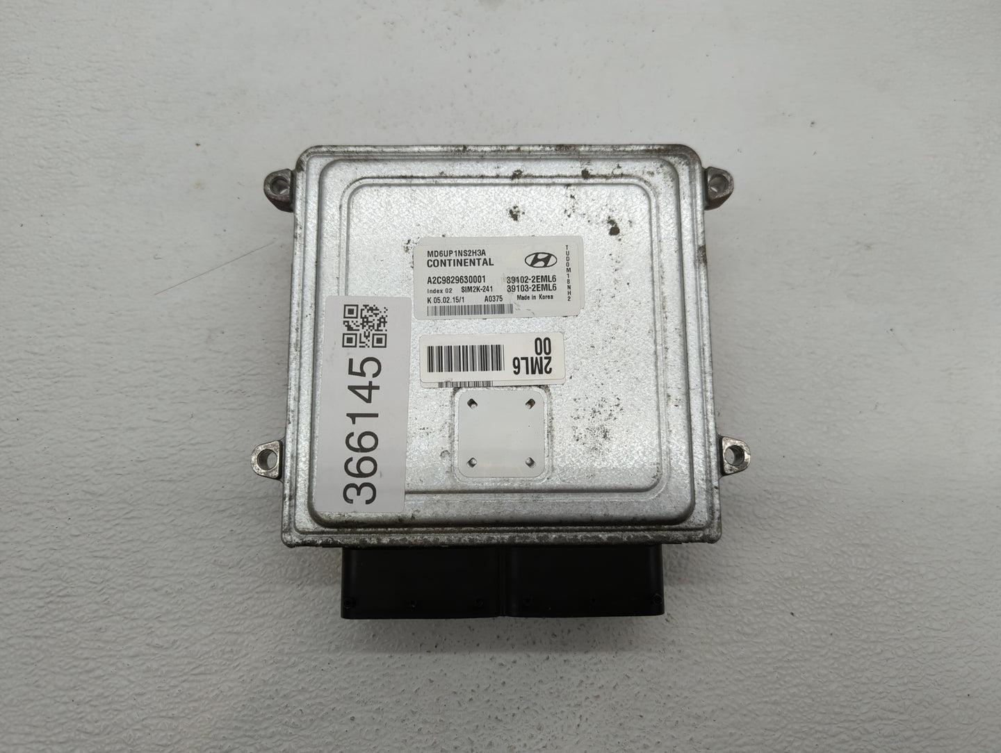2014-2016 Hyundai Elantra PCM Engine Control Computer ECU ECM PCU OEM P/N:39103-2EML5 39102-2EML5 Fits Fits 2014 2015 2016 O
