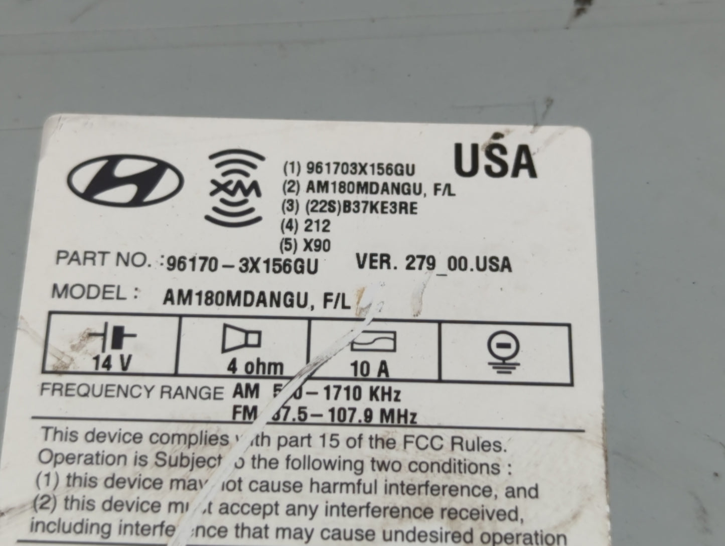 2014-2016 Hyundai Elantra Am Fm Cd Player Radio Receiver - Oemusedautoparts1.com