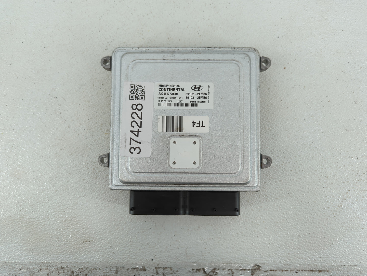 2014-2016 Hyundai Elantra PCM Engine Control Computer ECU ECM PCU OEM P/N:39102-2EMW5 39103-2EMW5 Fits Fits 2014 2015 2016 O