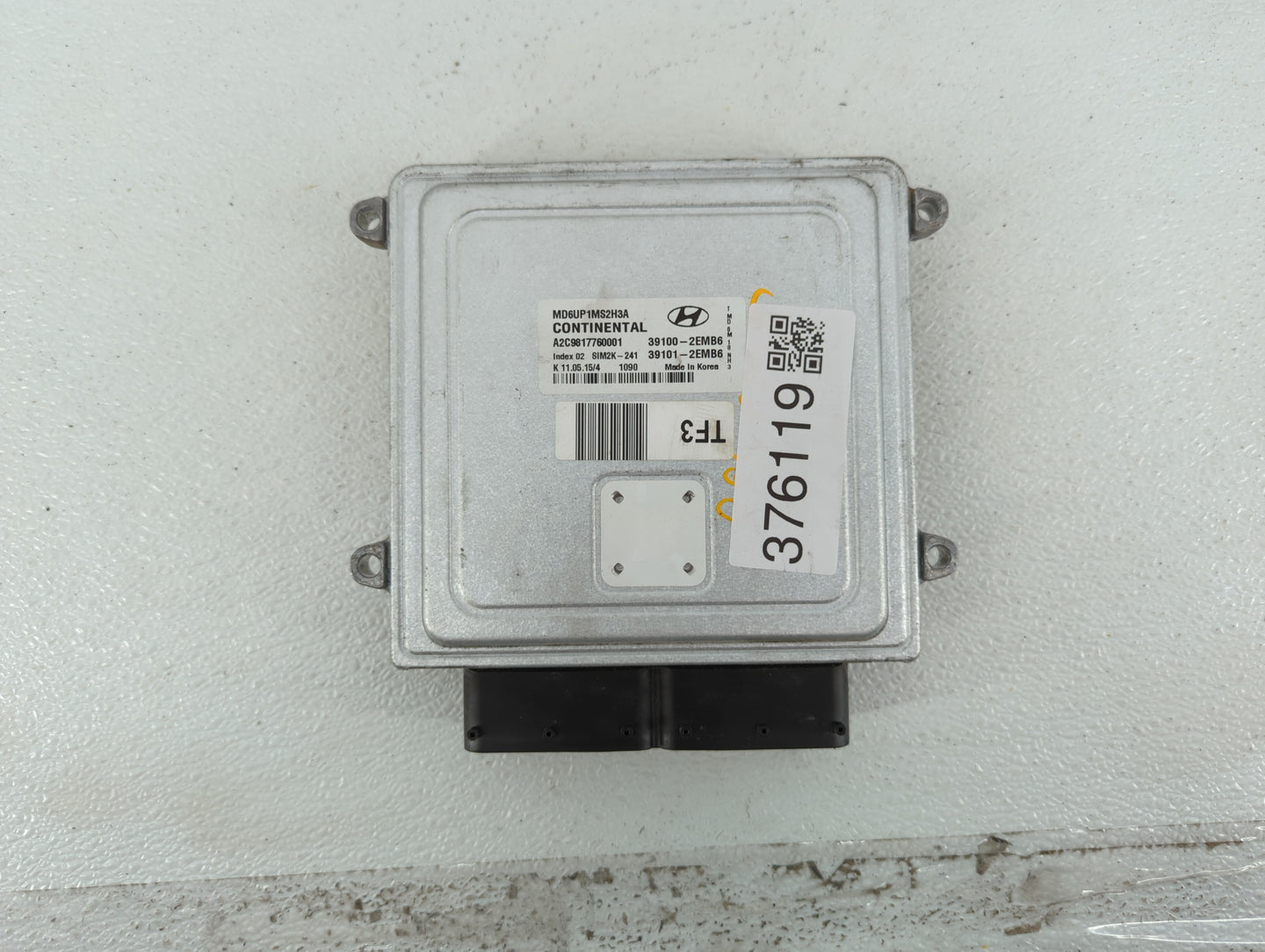 2014-2016 Hyundai Elantra PCM Engine Control Computer ECU ECM PCU OEM P/N:39100-2EMB6 39133-2EGB0 Fits Fits 2014 2015 2016 O