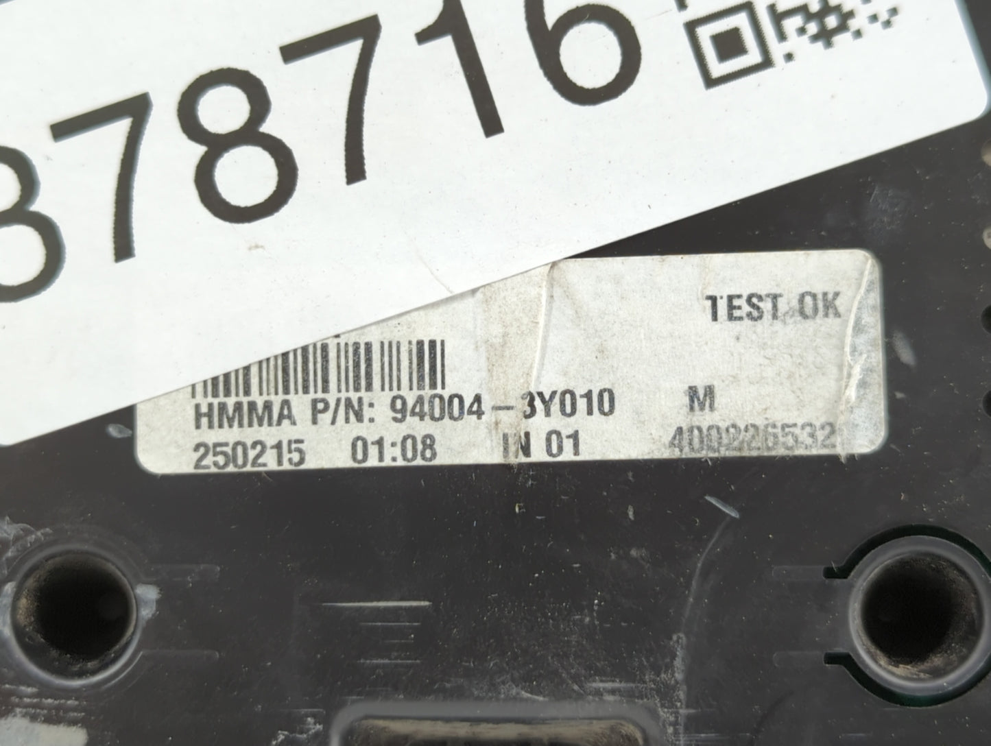 2014-2016 Hyundai Elantra Instrument Cluster Speedometer Gauges P/N:83800-52X70 94004-3Y010 Fits Fits 2014 2015 2016 OEM Use