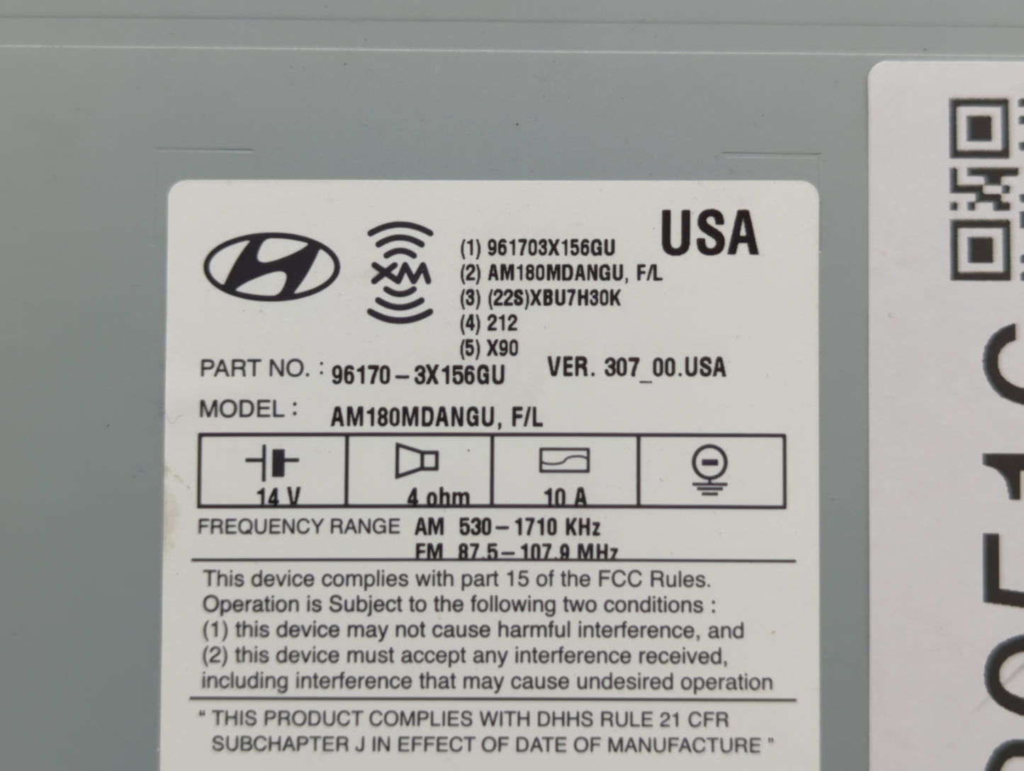 2014-2016 Hyundai Elantra Am Fm Cd Player Radio Receiver - Oemusedautoparts1.com
