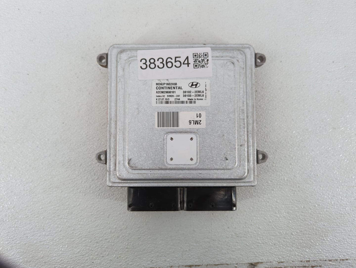 2014-2016 Hyundai Elantra PCM Engine Control Computer ECU ECM PCU OEM P/N:39103-2EML6 39102-2EML6 Fits Fits 2014 2015 2016 O