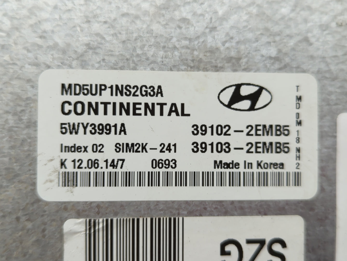 2014-2016 Hyundai Elantra PCM Engine Control Computer ECU ECM PCU OEM P/N:39100-2EML6 39102-2EMB5 Fits Fits 2014 2015 2016 O