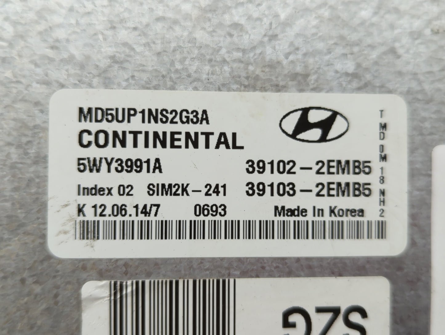 2014-2016 Hyundai Elantra PCM Engine Control Computer ECU ECM PCU OEM P/N:39100-2EML6 39102-2EMB5 Fits Fits 2014 2015 2016 O
